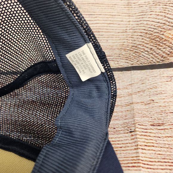 Vintage Gold Leaf Eagle Trucker Hat Cap Blue The Field Company Accessories - Picture 4 of 4